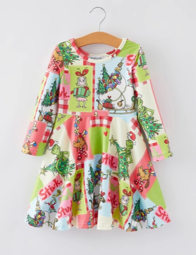 Christmas Character Tree Girls Dress