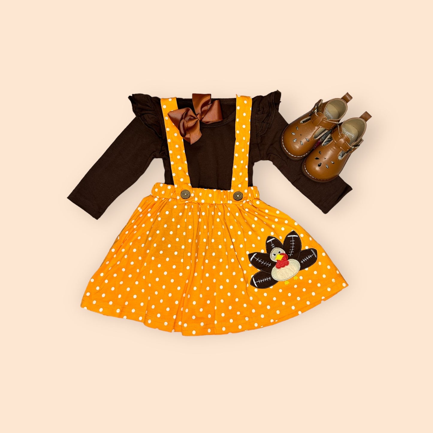 Girls Touchdown Turkey Dress